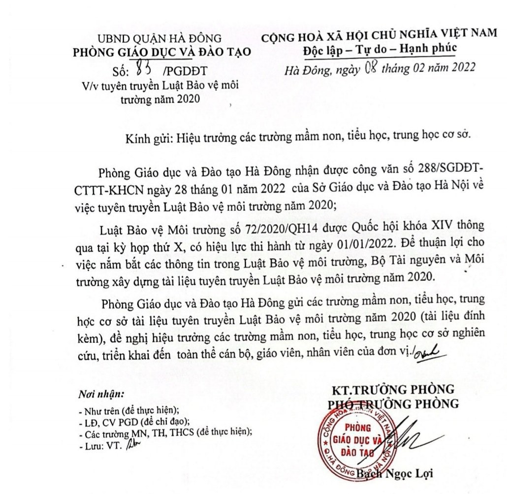 CV tt Luật BVMT 2020