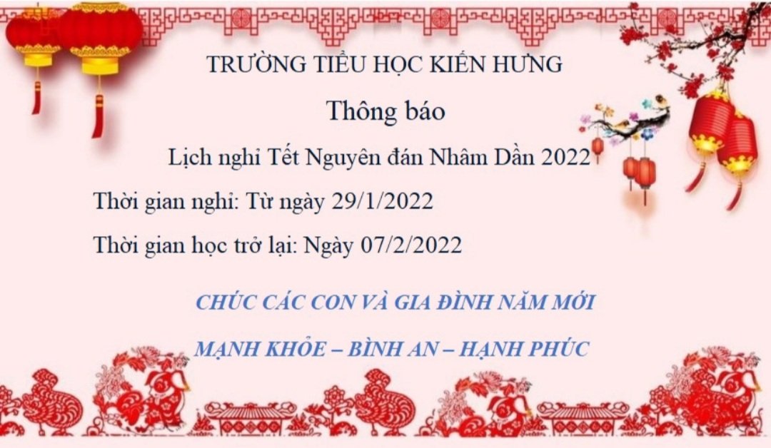 lịch nghỉ tết