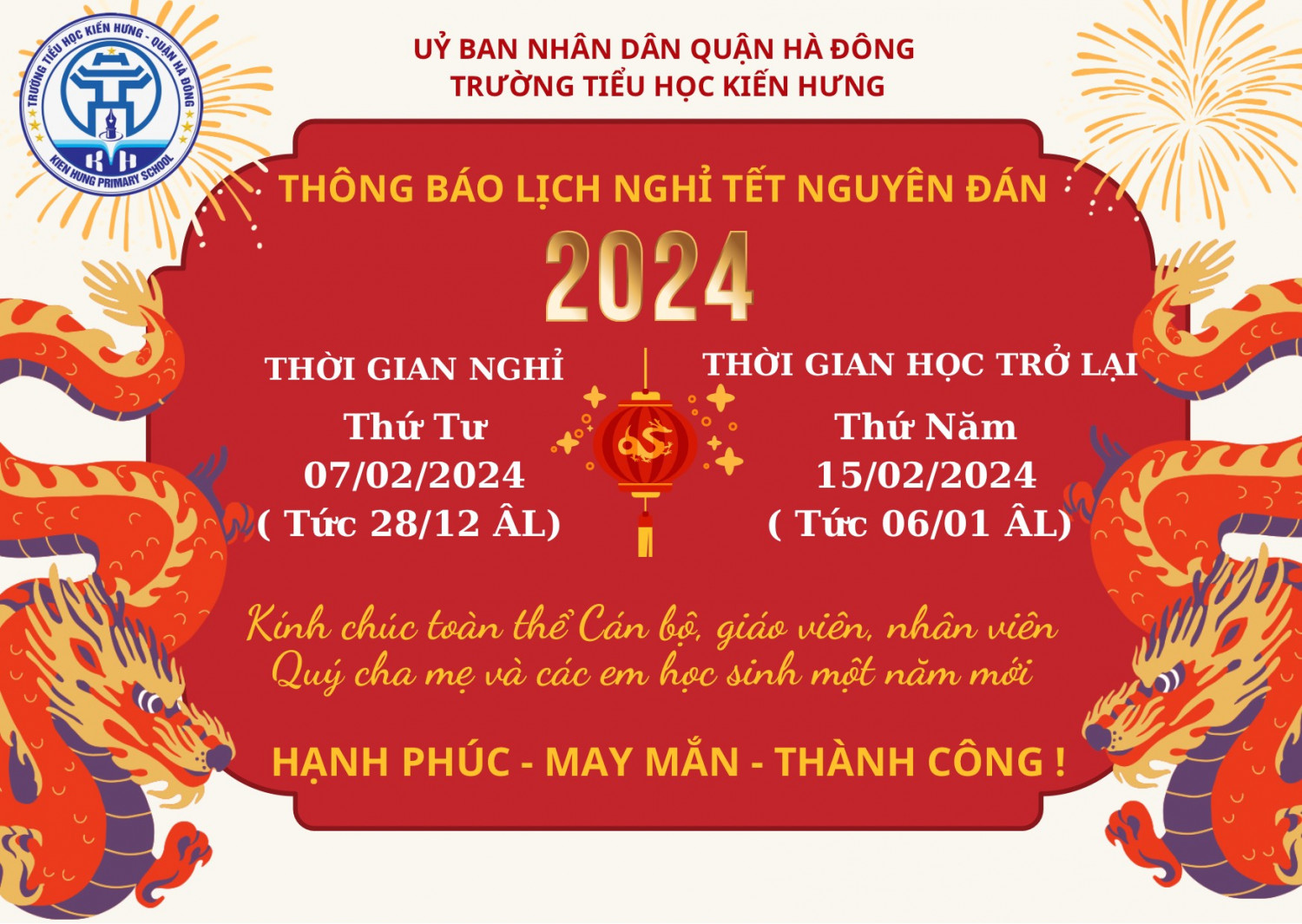 Lịch nghỉ tết