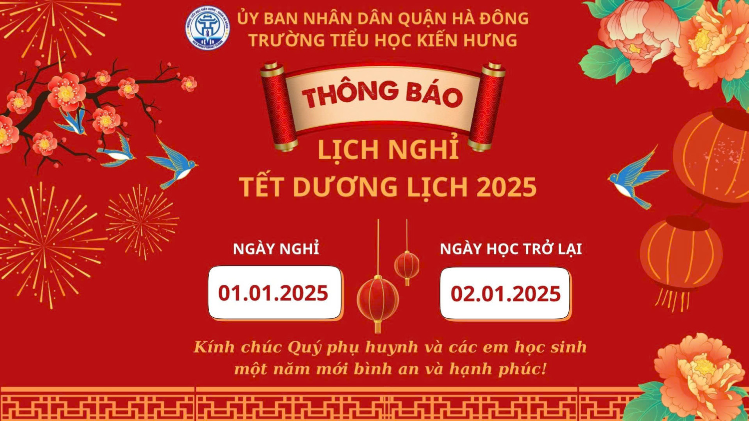 Lịch nghỉ Tết 2025