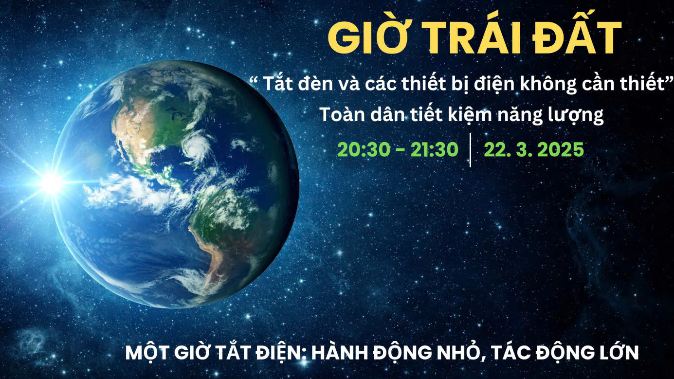 TRƯỜNG TIỂU HỌC KIẾN HƯNG PHÁT ĐỘNG HƯỞNG ỨNG GIỜ TRÁI ĐẤT NĂM 2025