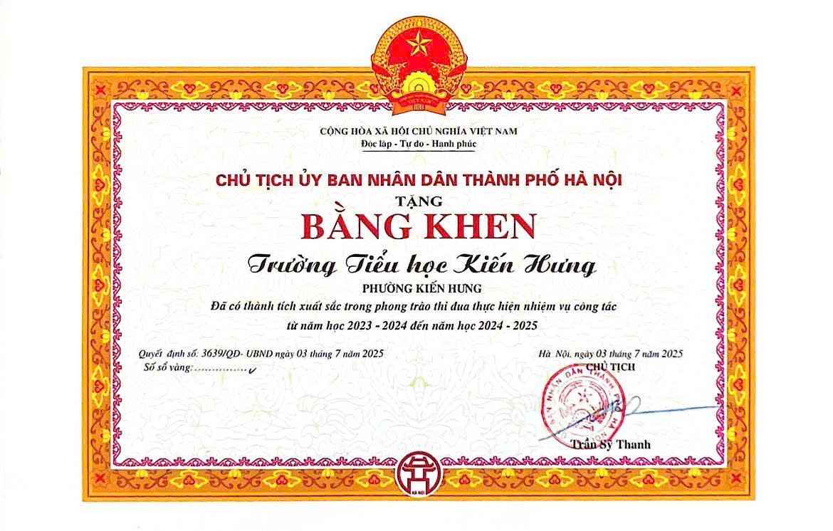 TỰ HÀO THÀNH TÍCH NHÀ TRƯỜNG NĂM HỌC 2024 – 2025